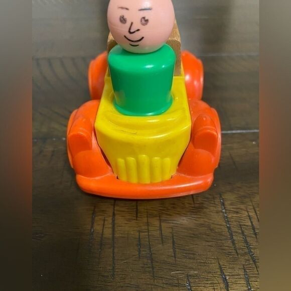 Mattel Preschool Fire Engine Rescue Vehicle Wood Plastic 1975 - Picture 3 of 6